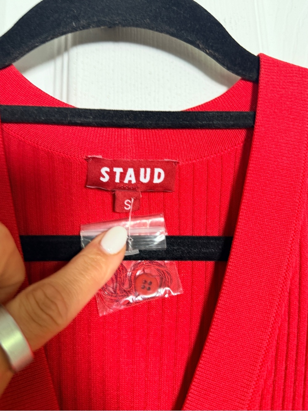 STAUD Shoko Sweater Dress Ombre Ribbed Button-Front NWOT - Picture 6 of 7